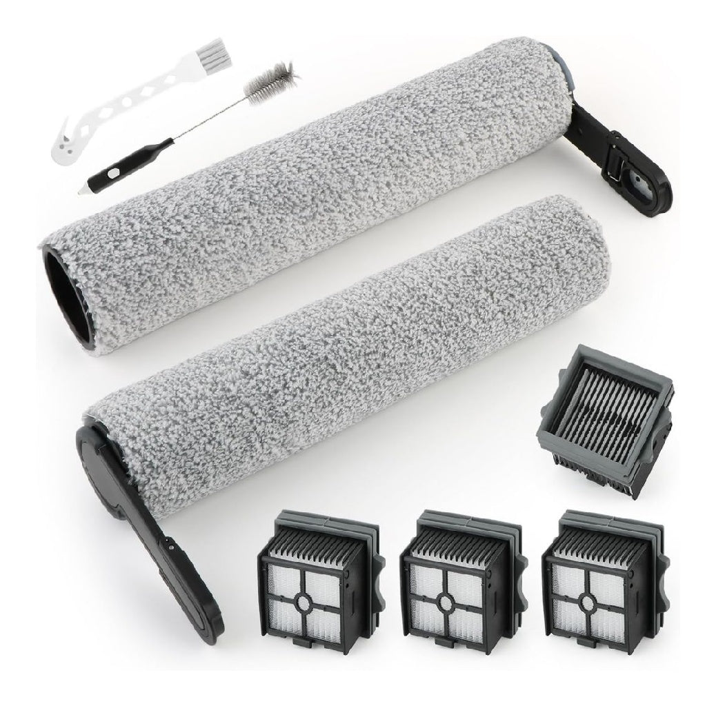 Tineco Floor Pour One Stretch S6/S6 Stretch Lite Rouleau Brosse Rechange Pour Tineco Floor One Switch S7 Stretch/i6 Stretch/i5 Stretch Filtre HEPA Accessoires Avec 2 Brosse a Rouleau 4 Filtre