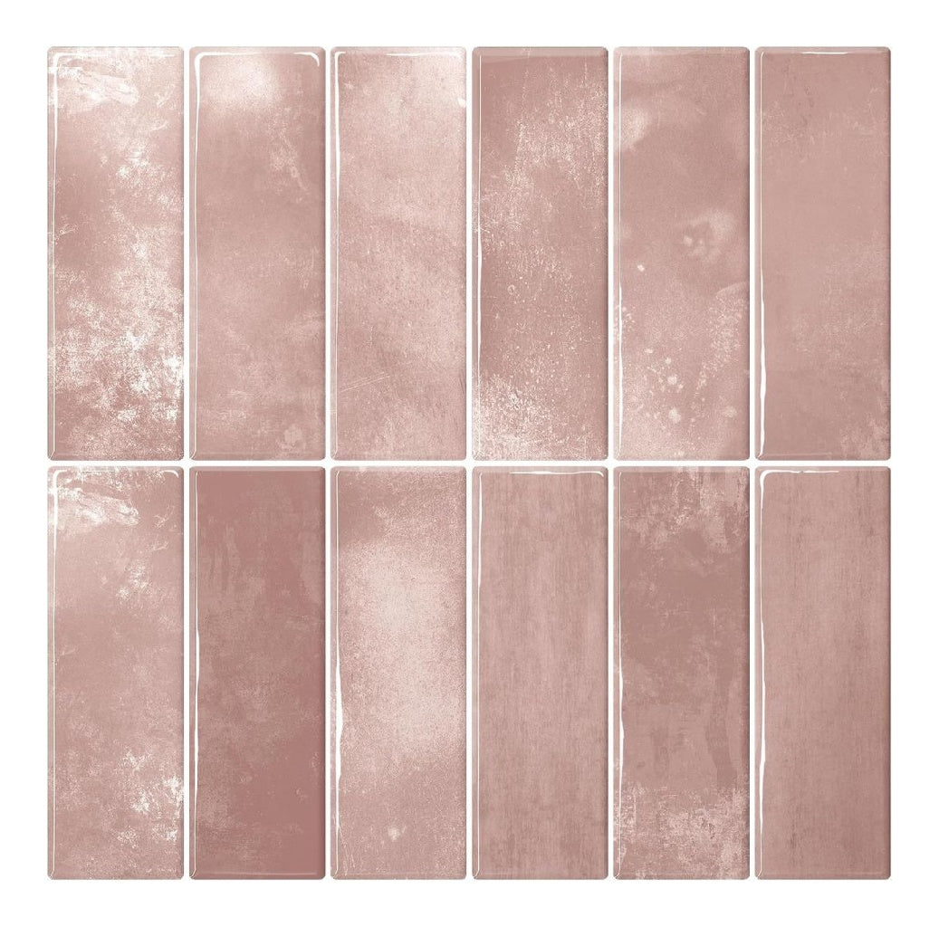 Carrelage VEELIKE Adhesif Mural Rose Vintage 3D Carreaux Adhesif Cuisine Credence Adhesive Cuisine Stickers Carrelage Salle du Bain Dalle PVC Adhesive Murale Impermeable 305cm¡Á305cm 6 Pieces