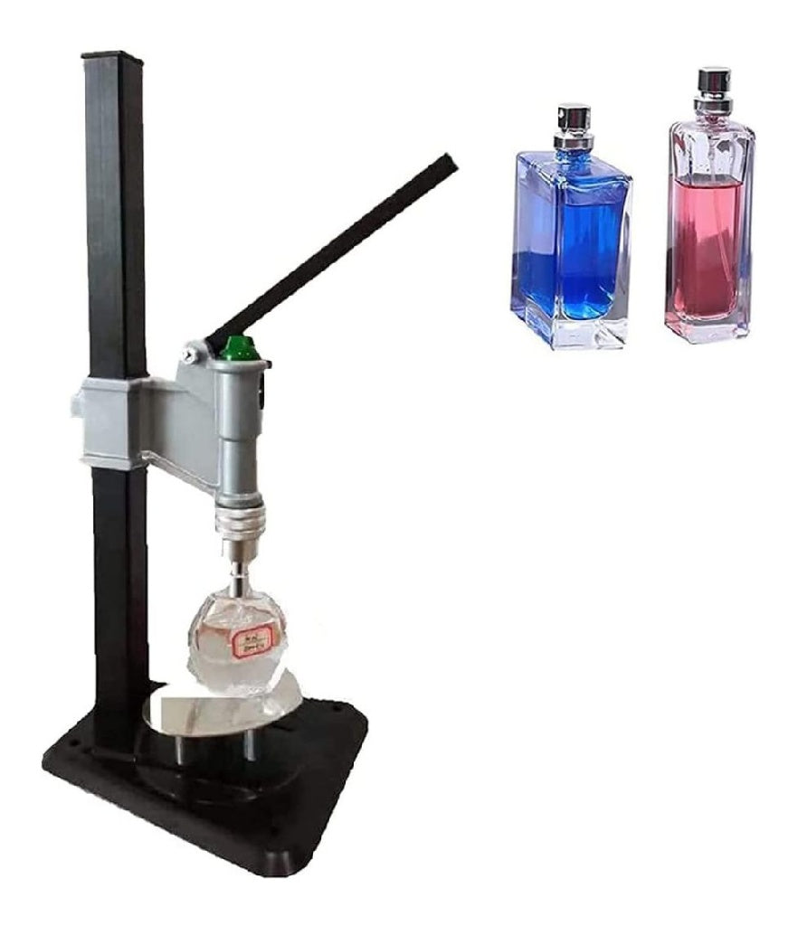Machine scellage de de parfum efficace Capper manuel de parfum de 13 a 15 mm Outil du capsulage dans acier inoxydable pour bouteilles de parfum Machine a sertir reglable Scelleuse de fiole a