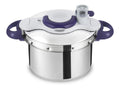 Clipsominut Cocotteminute SEB Perfect Autocuiseur itres Violet 6 L Cuisson rapide jusqu'a 2 fois plus vite Ouverture une main Minuteur intelligent Compatible induction