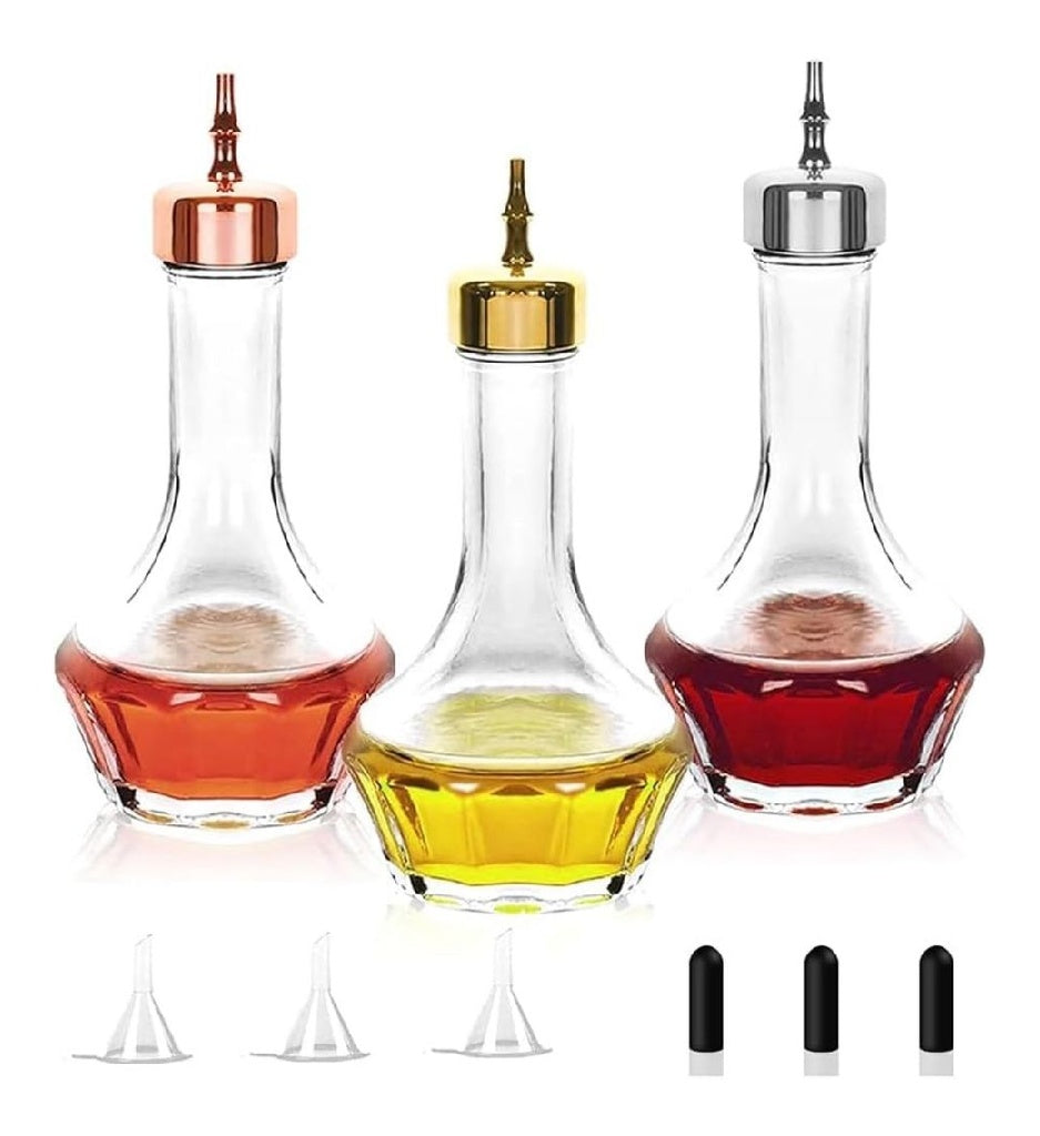 de Lot 3 Bouteilles du Bitter 17 Oz/50 ML Outil de Bar Professionnel du Premier Ordre pour la Fabrication de Bar et de Restaurant a Domicile