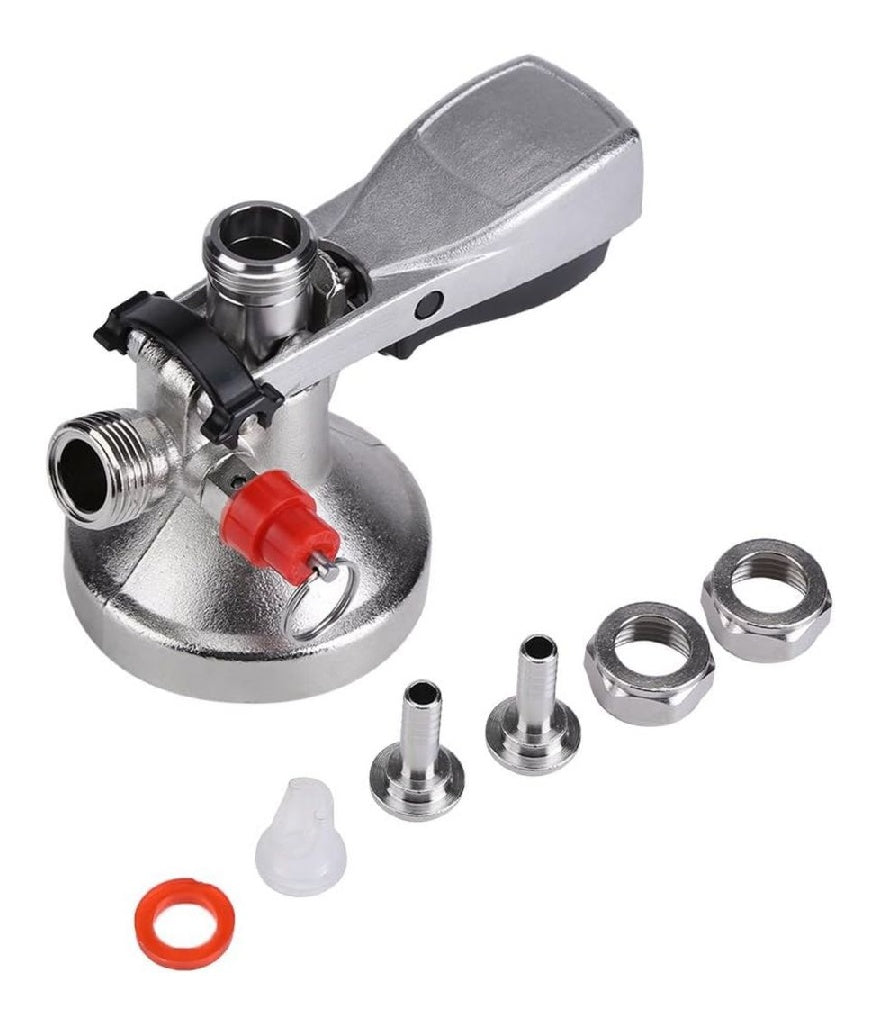 Coupleur Zerodis du Futs du Type G dans Acier Inoxydable Distributeur de Biere Robinet pour Tonneau de Biere Tireuse a Biere Diametre du Raccord d'Entree 8mm