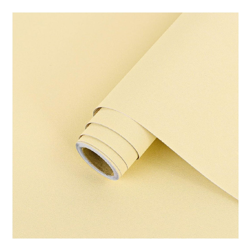 Mat Arthome Papier Adhesif destine a MeubleAuto Adhesif Papier Peint Solide Texture Peel and Stick Film Vinyle Decoratif Autocollant pour ComptoirArmoiresRevetement MuralBeige Amarillo Mat60cmx5m