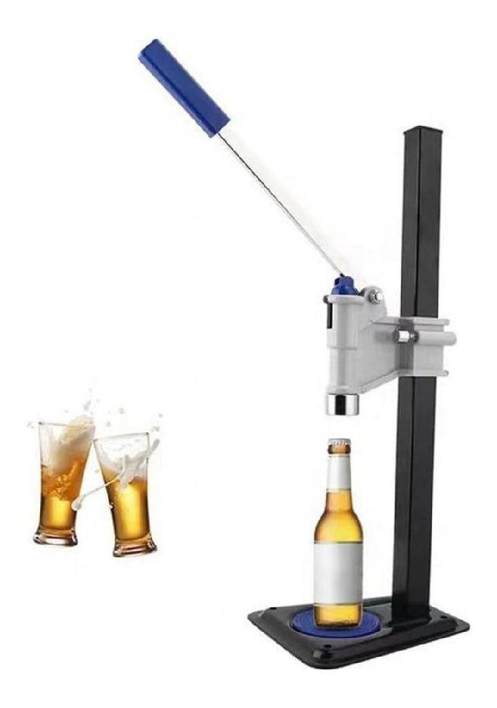 Machine a capsuler la biere manuelle outil de capsulage de bouteille de boisson brassee avec base antiderapante capsuleuse de bouteille en metal robuste et robuste capsuleuse de bouteille de boisson brassee a hauteur